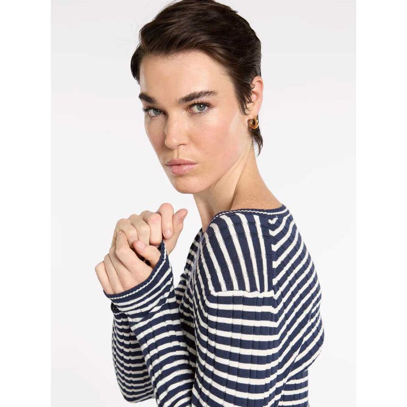 Marco Polo Fine Stripe Rib Knit Jersey image number 2